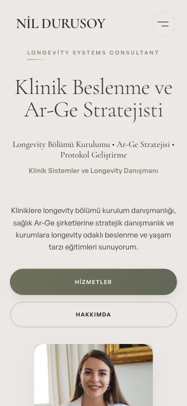 Nil Durusoy - Longevity danışmanlık web sitesi ana sayfa