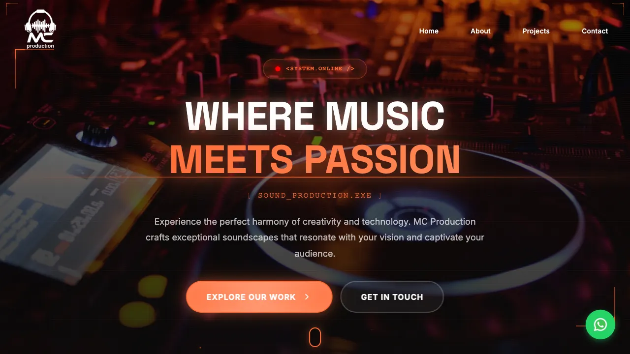 MC Sound House web sitesi ön izleme